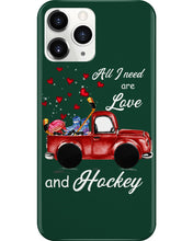 Load image into Gallery viewer, All I Need Are Love And Hockey Gift For Hockey Players Phone case