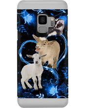 Load image into Gallery viewer, Lovely Phone Case Twinkling Blue Heart Gift For Goat Lovers Phone case