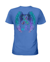 Load image into Gallery viewer, You Matter Ribbon Awareness With Angel Wings Ladies Tee