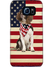Load image into Gallery viewer, Lovely Phone Case With US Flag Gift For Spaniel Lovers Phone case