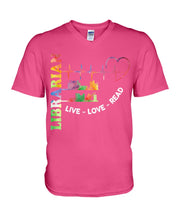 Load image into Gallery viewer, Librarian Live Love Read Special Custom Design Guys V-Neck