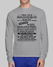 Load image into Gallery viewer, I'm A Spolied Husband But Not Yours - Awesome Wife Was Born In February Unisex Long Sleeve