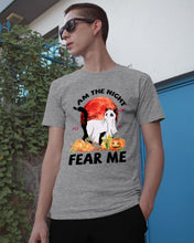 Load image into Gallery viewer, I Am The Night Fear Me Ghost Cat Gift For Cat Lovers Guys Tee