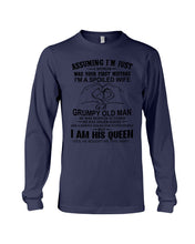 Load image into Gallery viewer, A Spoiled Wife Of An October Grumpy Old Man Birthday Meaningful Gift Unisex Long Sleeve