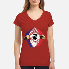 Load image into Gallery viewer, Corse Super Hero Flag Patriot Gift For Men Ladies V-Neck