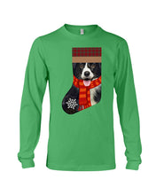 Load image into Gallery viewer, Santa Border Collie In Stock Gift For Dog Lovers Unisex Long Sleeve