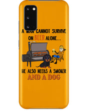 Load image into Gallery viewer, A Man Loves Beer And Dachshund Gift For Dog Lovers Phone case