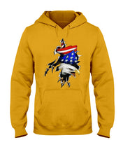 Load image into Gallery viewer, Eagle Giant Scratch USA Flag Gift For Women Hoodie