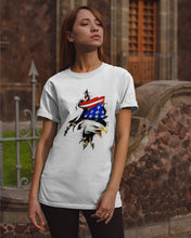 Load image into Gallery viewer, Eagle Giant Scratch USA Flag Gift For Women Guys Tee