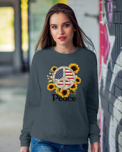 Load image into Gallery viewer, Peace Sign Sunflower Birthday Gift For Girls Sweatshirt