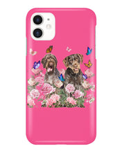 Load image into Gallery viewer, German Wirehaired Pointer With Peonies Gift For Dog Lovers Phone case
