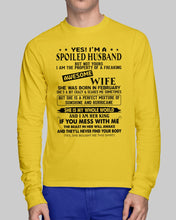 Load image into Gallery viewer, I'm A Spolied Husband But Not Yours - Awesome Wife Was Born In February Unisex Long Sleeve