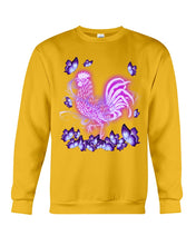 Load image into Gallery viewer, Chicken Purple Butterflies Gift For Chicken Lovers Sweatshirt