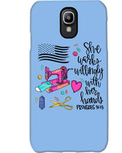 Load image into Gallery viewer, She Works Willingly With Her Hands Gift For Sew Lovers Phone case