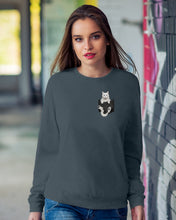 Load image into Gallery viewer, Cat In Your Front Pocket Great Gift For Cat Lovers Sweatshirt
