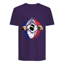 Load image into Gallery viewer, Corse Super Hero Flag Patriot Gift For Men Guys V-Neck