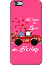 Load image into Gallery viewer, All I Need Are Love And Hockey Gift For Hockey Players Phone case