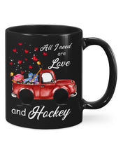 Load image into Gallery viewer, All I Need Are Love And Hockey Gift For Hockey Players Mug