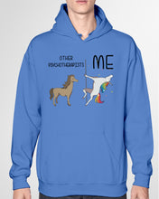Load image into Gallery viewer, Funny Difference Between Me And Other Psychotherapists Unicorn And Horse Hoodie