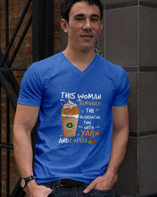 Load image into Gallery viewer, The Quarantine Time With Yarn And Coffee Gift For Women Guys V-Neck