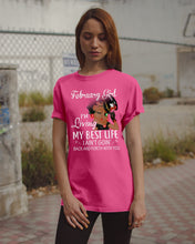 Load image into Gallery viewer, Betty Boop February Girl Living My Best Life Birthday Meaningful Gift Guys Tee