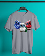 Load image into Gallery viewer, Lovely Phone Case Three Owl With US Flag Gift For Owl Lovers Guys V-Neck