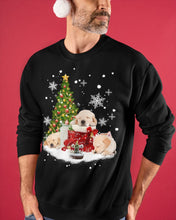 Load image into Gallery viewer, Funny Golden Retrievers Sleep In Red Boots Gift For Dog Lovers Sweatshirt