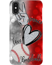 Load image into Gallery viewer, Baseball Peaceful Love Gift For Baseball Lovers Phone case