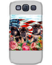 Load image into Gallery viewer, American Flag Sky Flower German Shepherd Gift For Dog Lovers Phone case