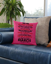 Load image into Gallery viewer, This Girl Has Fought A Thousand This Girl Was Born In March Pillow Cover
