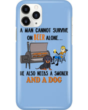 Load image into Gallery viewer, A Man Loves Beer And Dachshund Gift For Dog Lovers Phone case