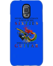 Load image into Gallery viewer, Never Underestimate A 60 Year Old Man Can Play A Guitar Phone case