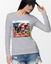 Load image into Gallery viewer, American Flag Sky Flower German Shepherd Gift For Dog Lovers Unisex Long Sleeve