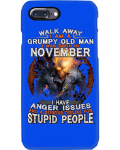 Load image into Gallery viewer, Walk Away I Am A Grumpy Old Man Who Was Born In November Birthday Gift Phone case