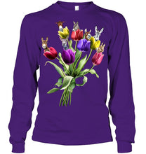 Load image into Gallery viewer, Vintage Funny Donkey With Tulip Trending For Donkey Lovers Unisex Long Sleeve