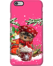 Load image into Gallery viewer, Yorkshire Terrier Loves Drinking Hot Latte Gift For Dog Lovers Phone case