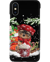 Load image into Gallery viewer, Yorkshire Terrier Loves Drinking Hot Latte Gift For Dog Lovers Phone case