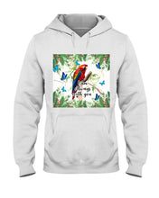 Load image into Gallery viewer, Scarlet Macaw With Butterflies I Am Always With You Gift For Lover Hoodie