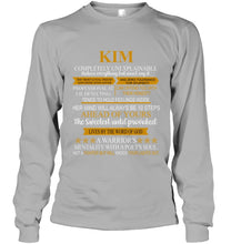 Load image into Gallery viewer, Kim Custom Name Gift A Warrior's Mentality With A Poet's Soul Unisex Long Sleeve