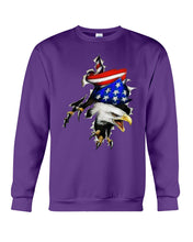 Load image into Gallery viewer, Eagle Giant Scratch USA Flag Gift For Women Sweatshirt