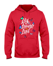 Load image into Gallery viewer, Butterfly Live Laugh Love Gift For Lover Hoodie