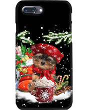 Load image into Gallery viewer, Yorkshire Terrier Loves Drinking Hot Latte Gift For Dog Lovers Phone case