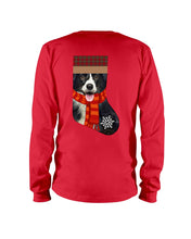 Load image into Gallery viewer, Santa Border Collie In Stock Gift For Dog Lovers Unisex Long Sleeve