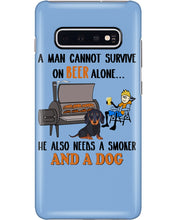 Load image into Gallery viewer, A Man Loves Beer And Dachshund Gift For Dog Lovers Phone case