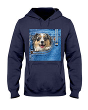 Load image into Gallery viewer, Australian Shepherd In Denim Pocket Gift For Dog Lovers Hoodie