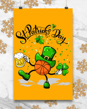 Load image into Gallery viewer, Basketball Saint Patrick's Day Gift For Basketball Lovers Vertical Poster
