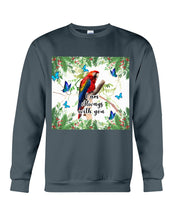 Load image into Gallery viewer, Scarlet Macaw With Butterflies I Am Always With You Gift For Lover Sweatshirt
