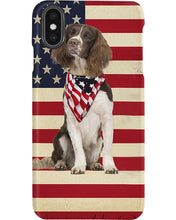 Load image into Gallery viewer, Lovely Phone Case With US Flag Gift For Spaniel Lovers Phone case