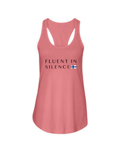 Load image into Gallery viewer, Fluent In Silence Custom Design For Personalized Nation Gift Ladies Flowy Tank