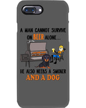 Load image into Gallery viewer, A Man Loves Beer And Dachshund Gift For Dog Lovers Phone case